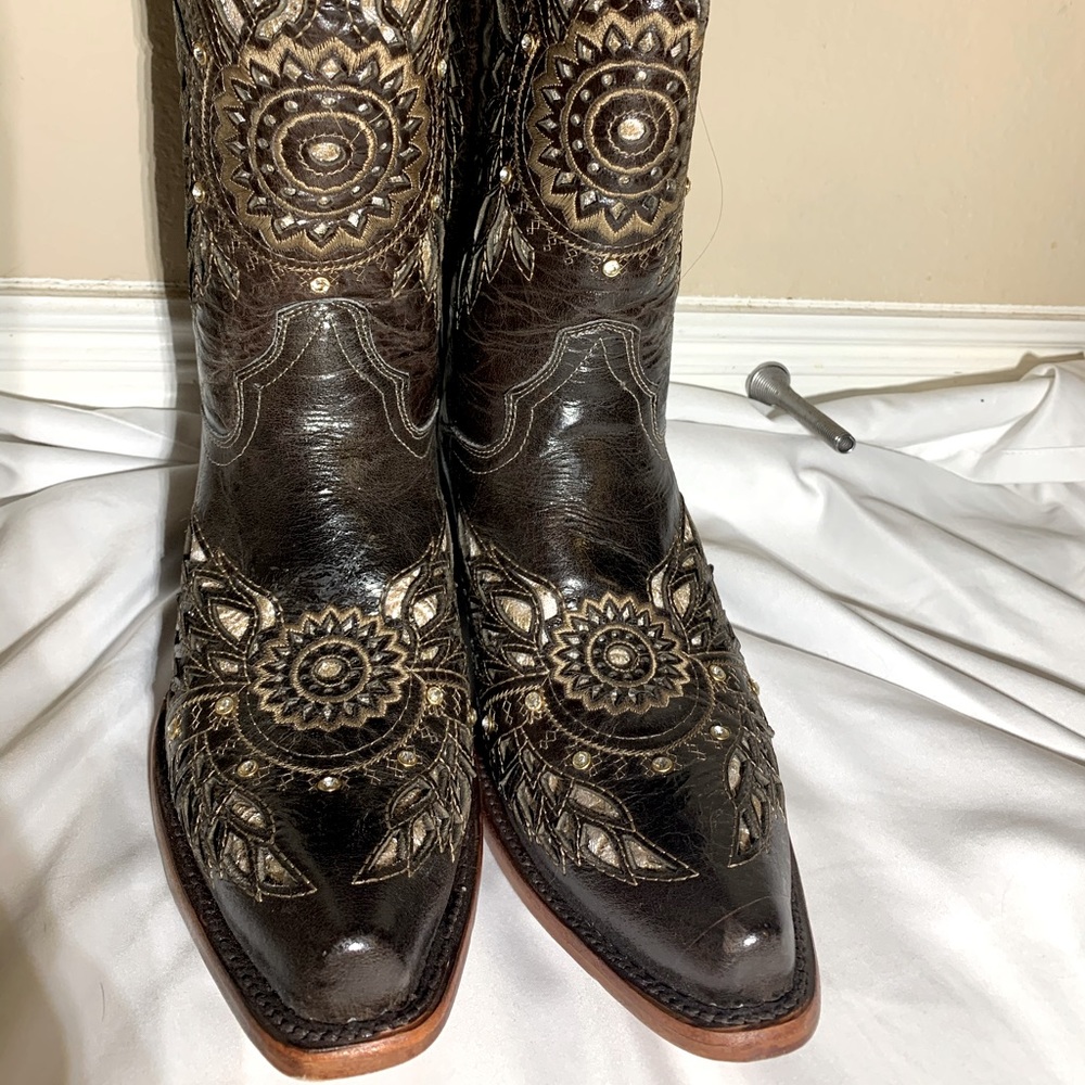 Seven star excellence brown cowboy boot women’s.